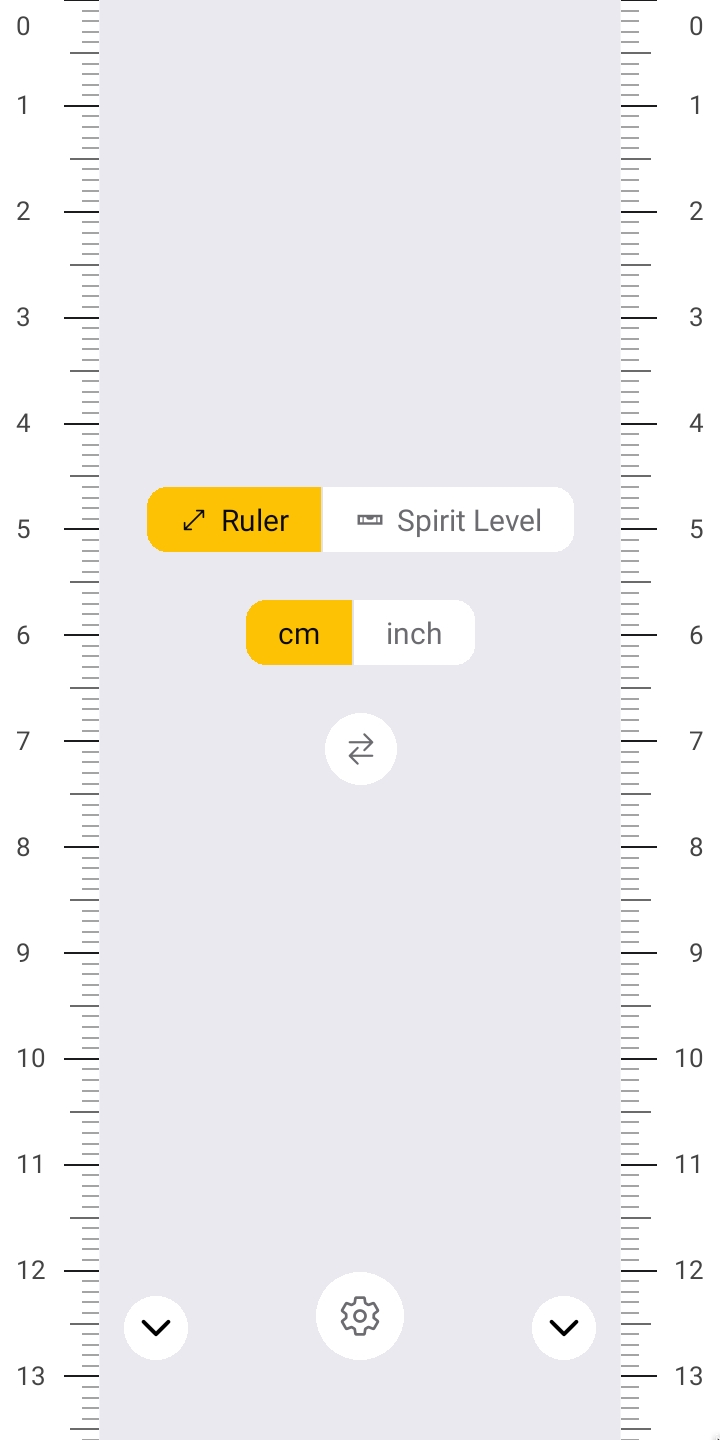 Rulr home screen with ruler (light)